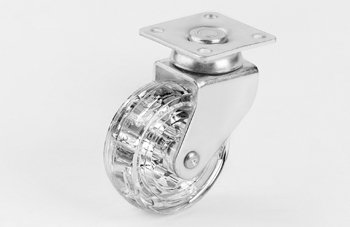HTS-325 50x20 Şeffaf Makaralı Tablalı Teker