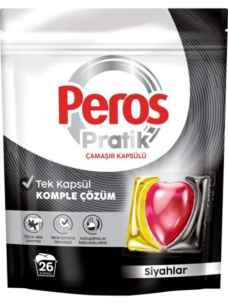 Peros 26 Kapsül Çamaşır Deterjanı Siyahlar