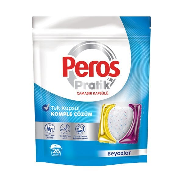 Peros 26 Kapsül Çamaşır Deterjanı Beyazlar