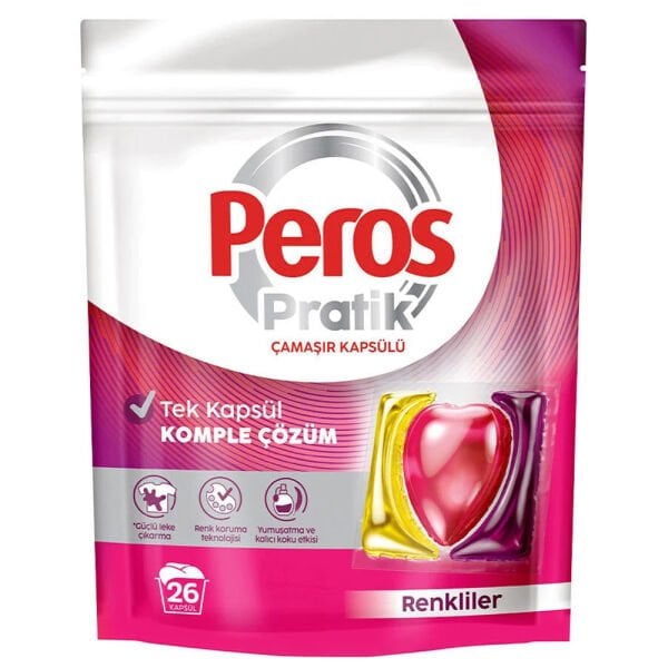 Peros 26 Kapsül Çamaşır Deterjanı Renkliler
