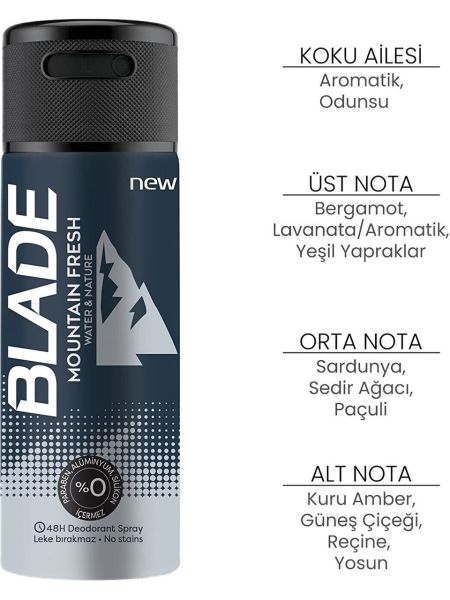 Blade Deodorant Mountain Fresh 150ml