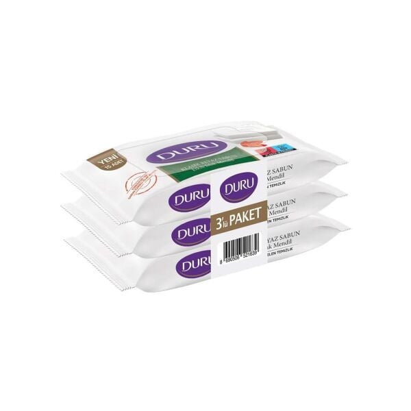 Duru Beyaz Sabun Kokulu Islak Mendil 15x3
