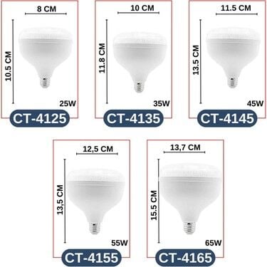 Cata CT-4155 Kristal Torch Led Ampül 55W 6400K