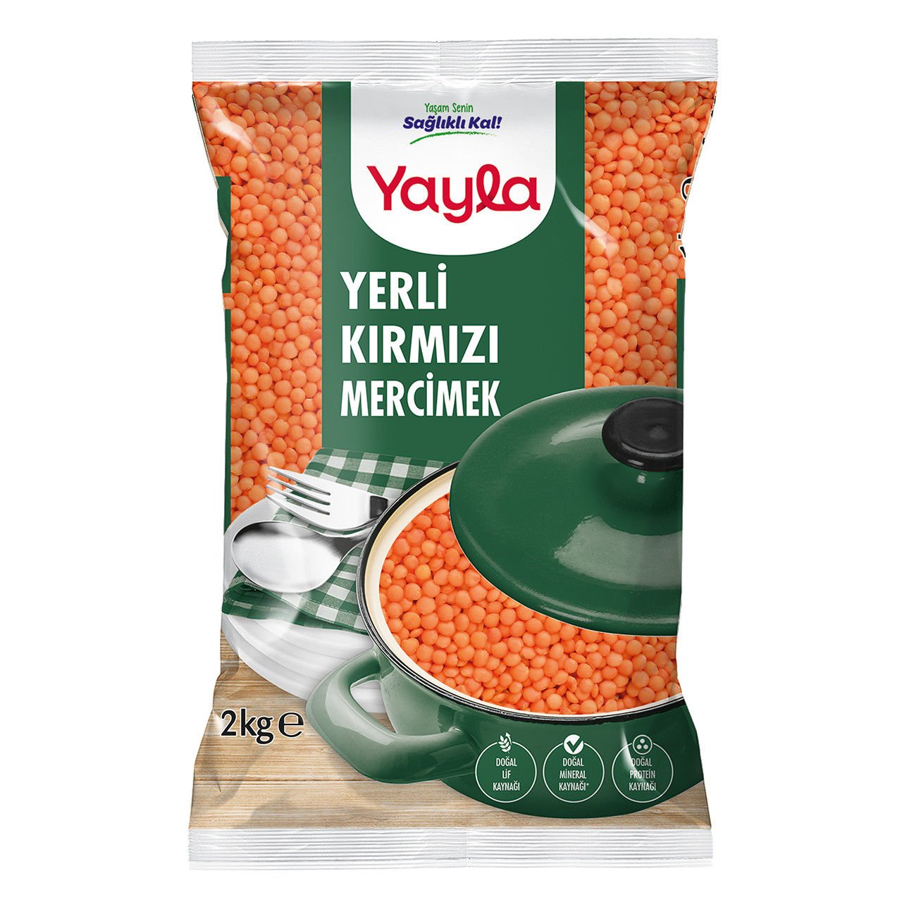 Yayla Yerli Kırmızı Mercimek 2kg