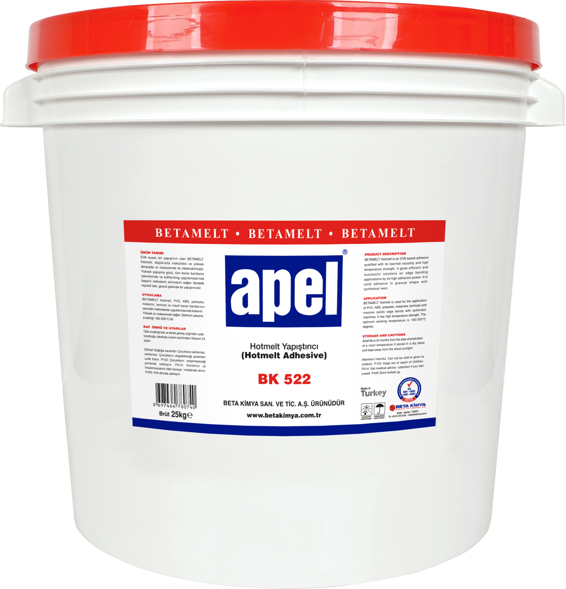 Apel BK522 Hotmelt Tutkal 25kg