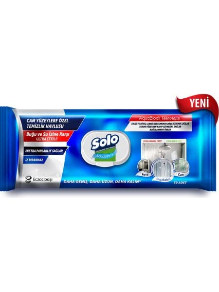 Solo Ultra Güç AQuablock Temizlik Mendili 30 lu