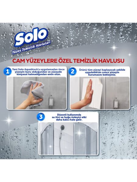 Solo Ultra Güç AQuablock Temizlik Mendili 30 lu