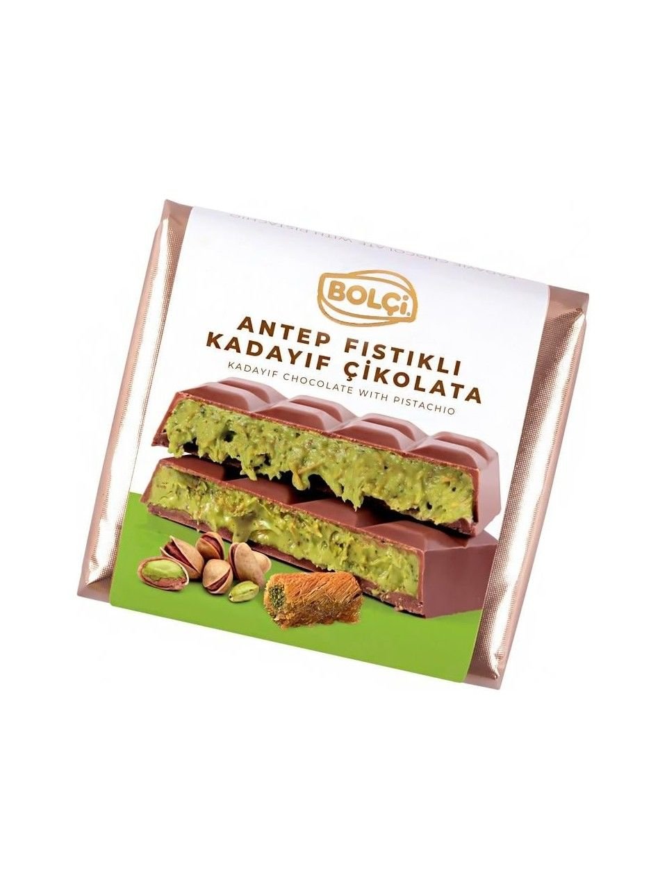 Bolçi Fıstıklı Kadayıf Dolgulu Sütlü Dubai Çikolatası 100g