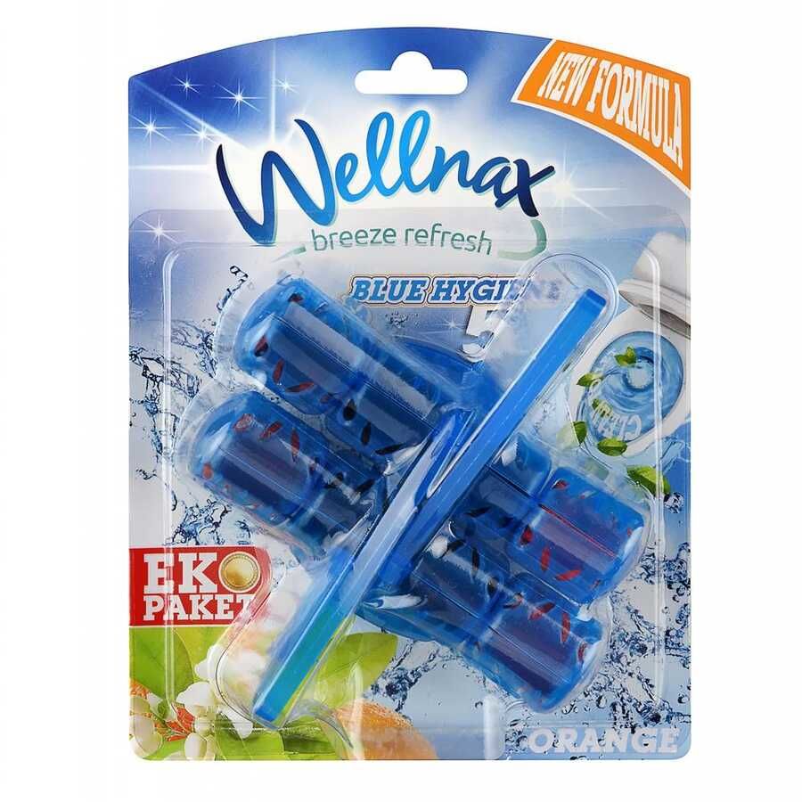 Wellnax Wc Blok Mavi Su İkili Orange