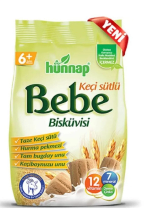 Hünnap Keçi Sütlü Bebe Bisküvisi 200gr
