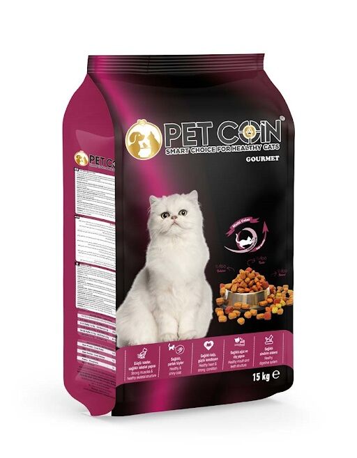 Petcoin Kedi Maması Gurme Renkli 15kg