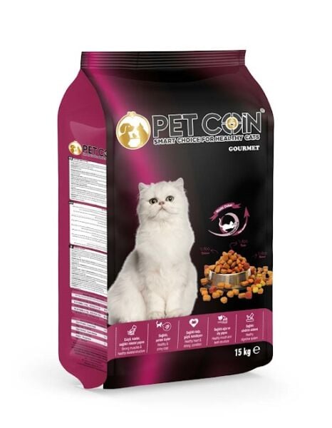 Petcoin Kedi Maması Gurme Renkli 15kg