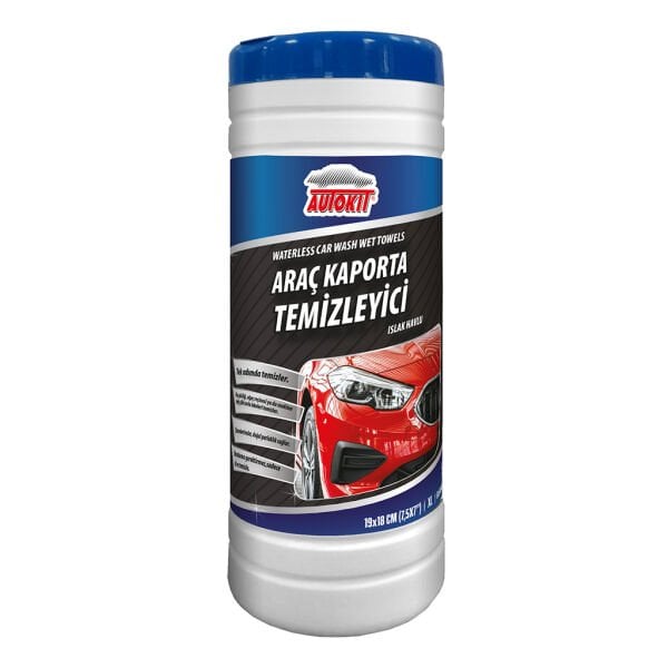 Autokit Araç Kaporta Temizleyici Islak Havlu 50li