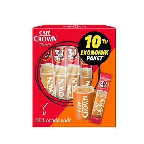 Cafe Crown 3ü1 Arada Sade 17.5g 10 lu