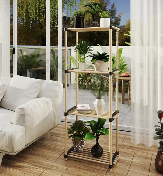Seowood SEO-8150 Ahşap Raf 4 Katlı 92.5x42.5x28cm