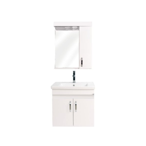 Alvit River Banyo Dolabı Takım 55cm Beyaz-Beyaz