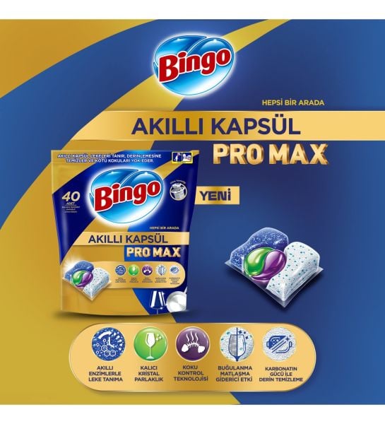 Bingo Akıllı Pro Max Bulaşık Kapsülü 60lı