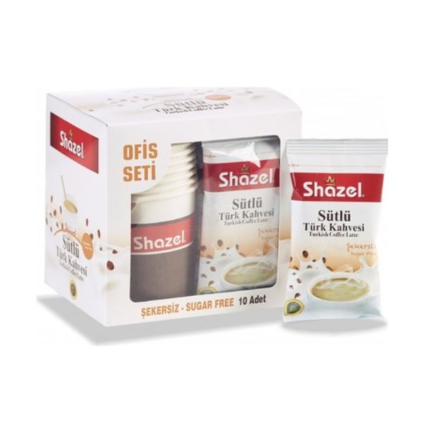 Shazel Hazır Sütlü Türk Kahvesi Şekersiz Ofis Set