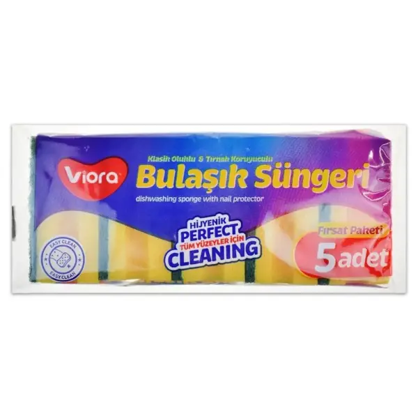 Viora Oluklu Sünger 5li Set
