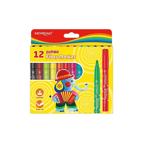 Keyroad KR971413 Jumbo Keçeli Kalem 12 Renk