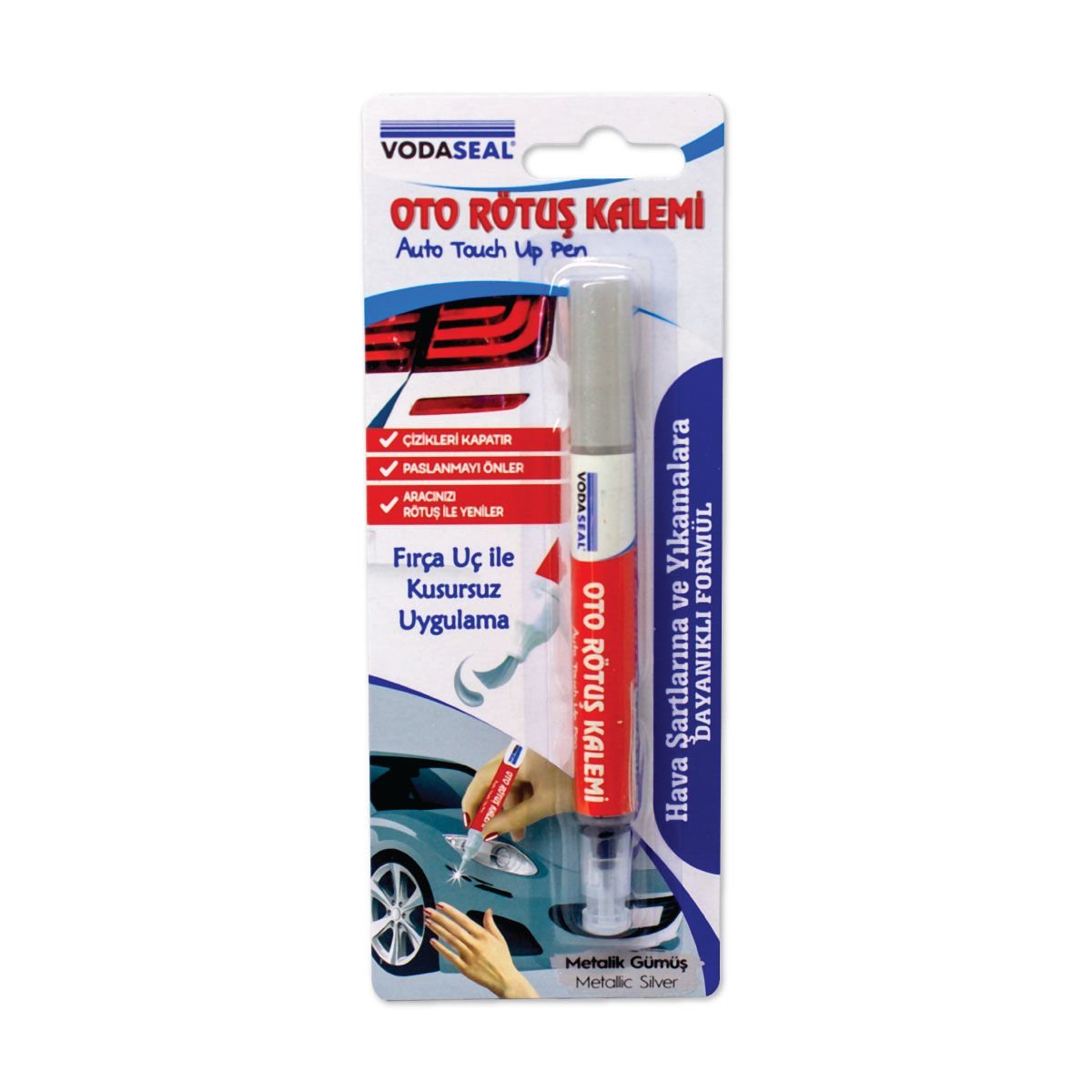 Vodaseal Oto Rötuş Kalemi Metalik Gümüş