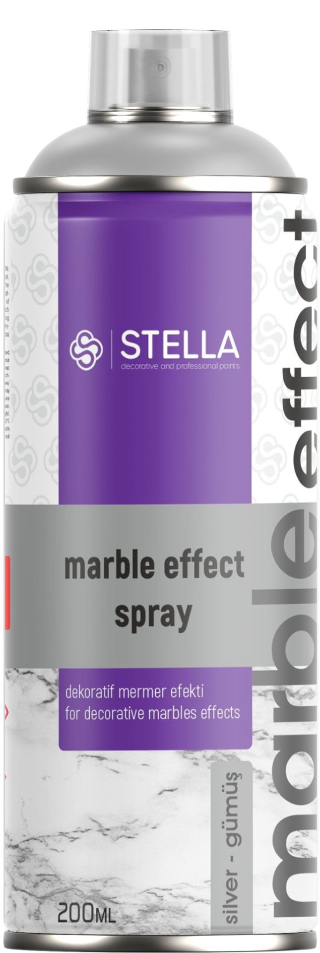 Stella Sprey Mermer Efekt Gümüş 200ml