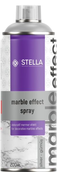 Stella Sprey Mermer Efekt Gümüş 200ml
