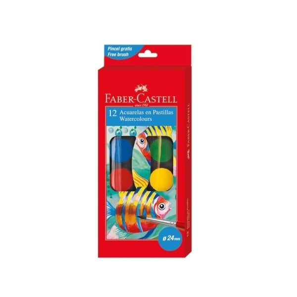 Faber-Castell Büyük Boy Sulu Boya 12 Renk