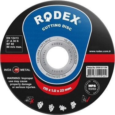 Rodex Metal-İnox Metal Kesme Taşı 115MM