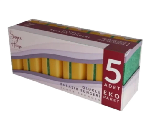 Sugar House Oluklu Bulaşık Süngeri 5 li