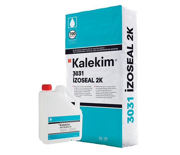 Kalekim 3031 İzoseal 2K Kristalize Su yalıtım Harcı 25kg+3Litre Set