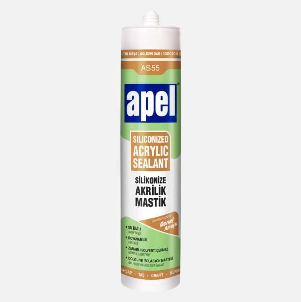Apel AS55 Silikonize Akrilik Mastik Altınmeşe 500g