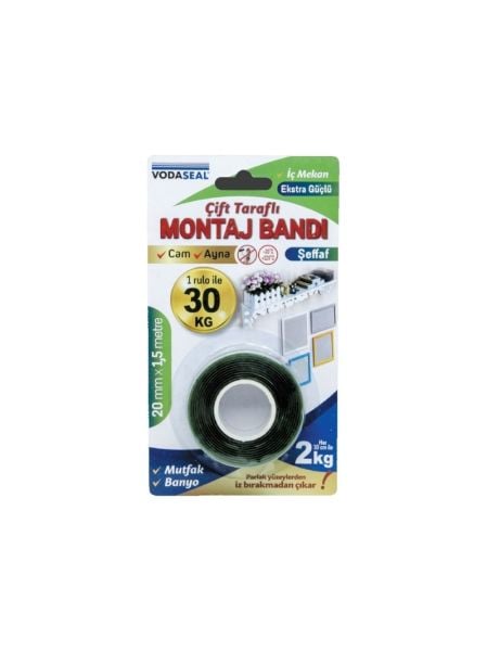 Vodaseal Çift Taraflı Köpük Mon Bandı 20mmx1.5mt