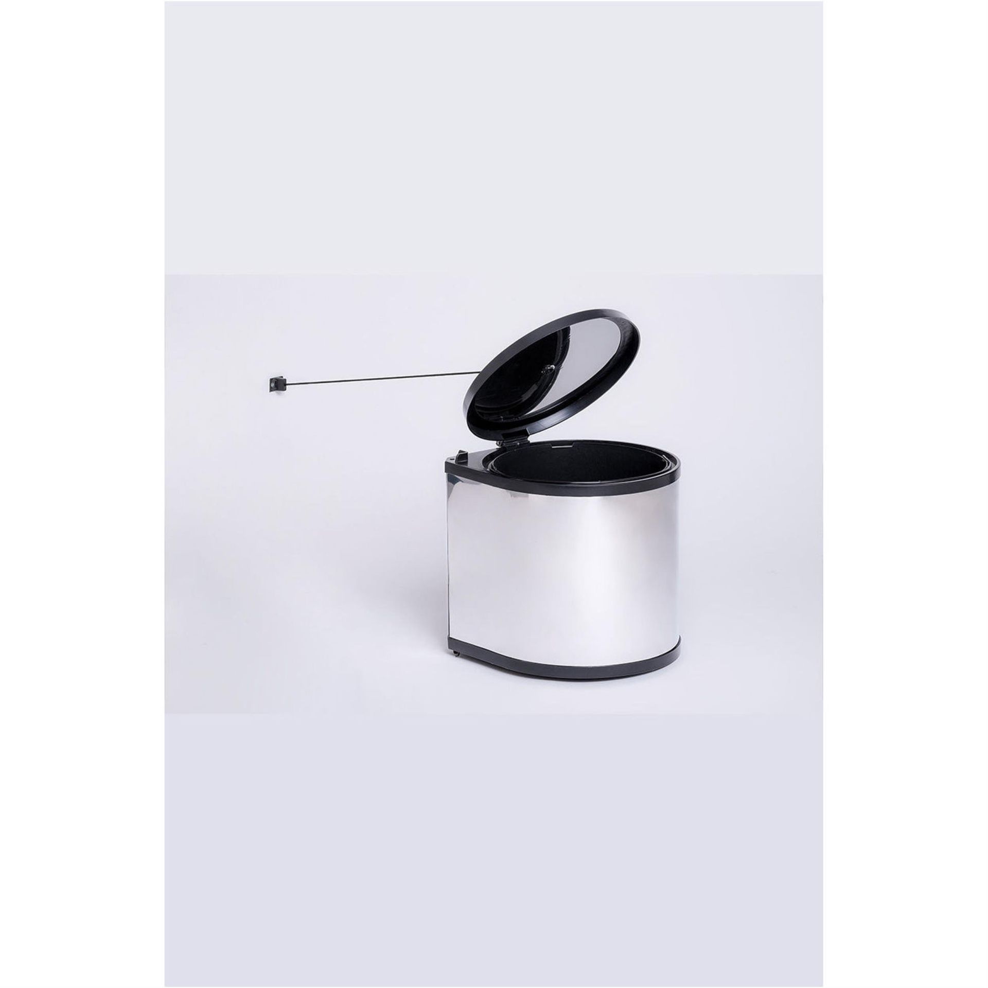 Afeks Paslanmaz Kapağa Monte Çöp Kovası 11 Litre