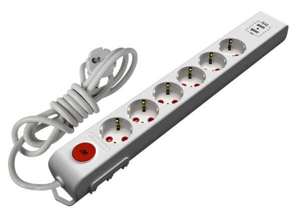 Ri-Tech 6 lı Usb Anaht.Top.Grup Priz 2 Mt