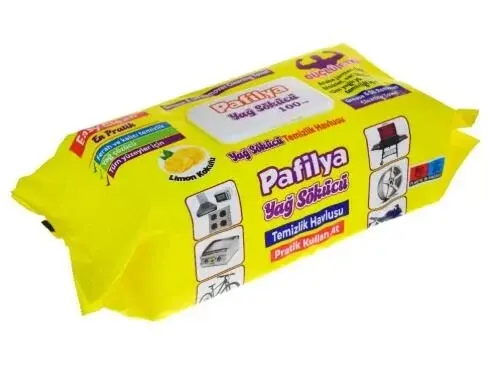 Pafilya Yüzey Temizleme Havlusu Yağ Çözücülü 100lü