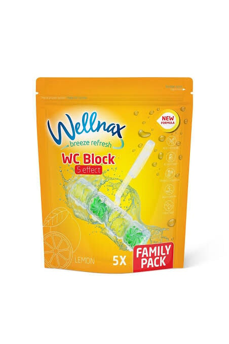 Wellnax Wc Blok Beşli Limon 5*50 gr