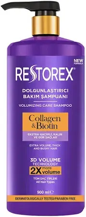 Restorex Kolajen Biotin Şampuan 900 ml
