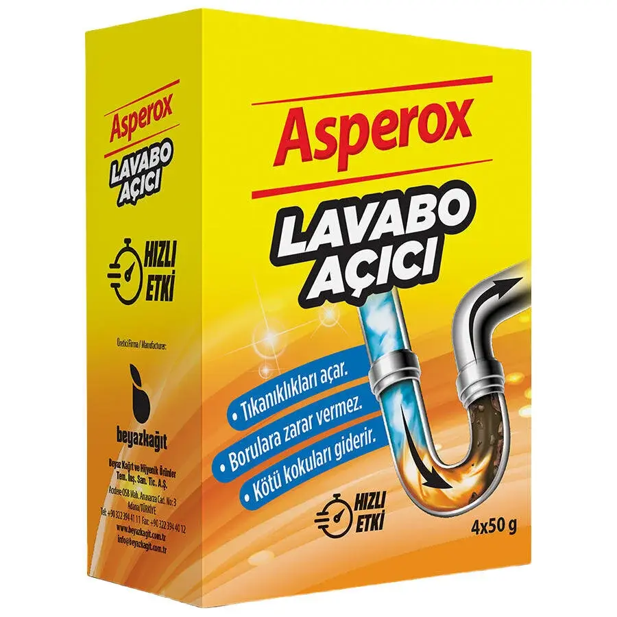 Asperox Granül Lavabo Açıcı 50grx4