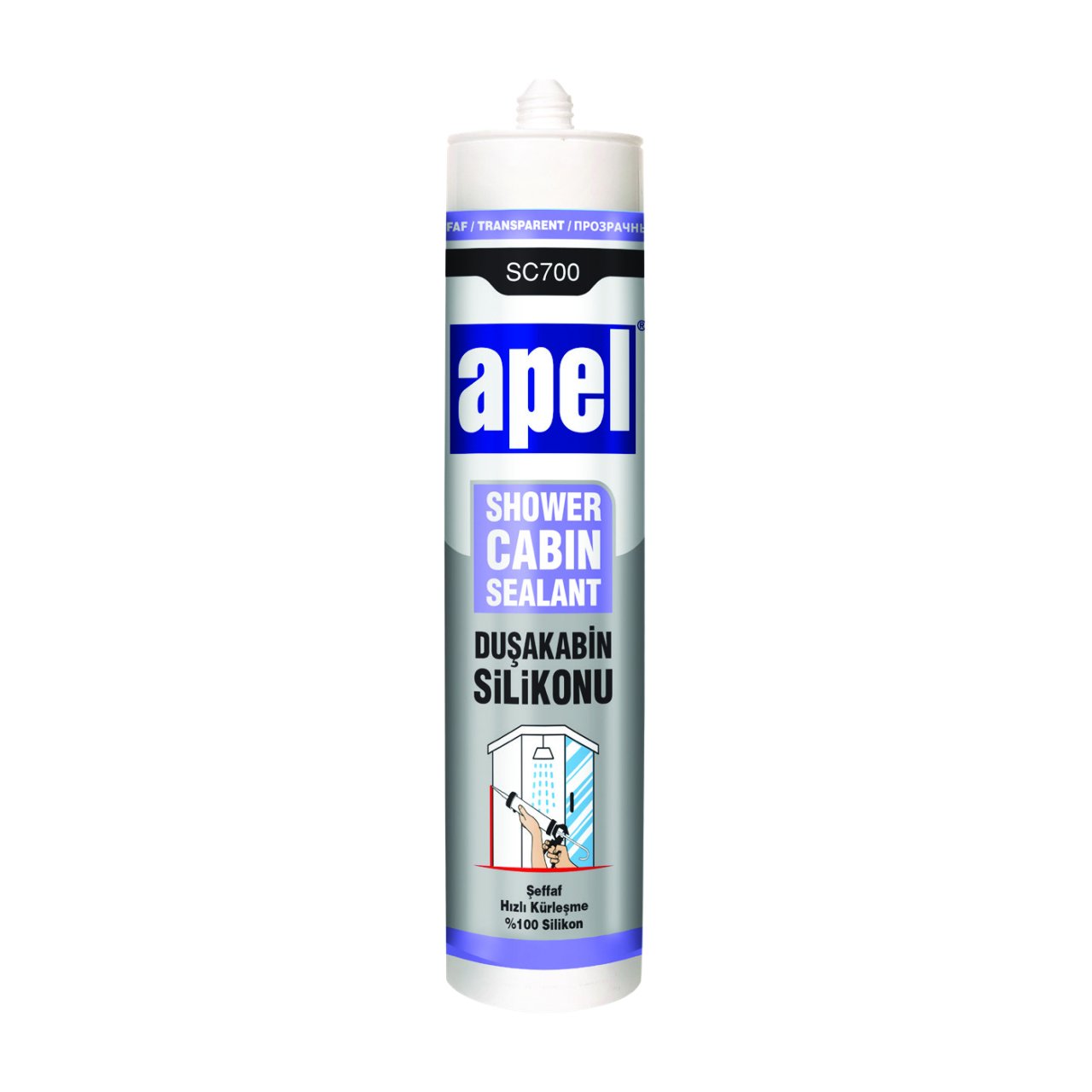 Apel SC700 Duşakabin Silikonu Şeffaf 320gr