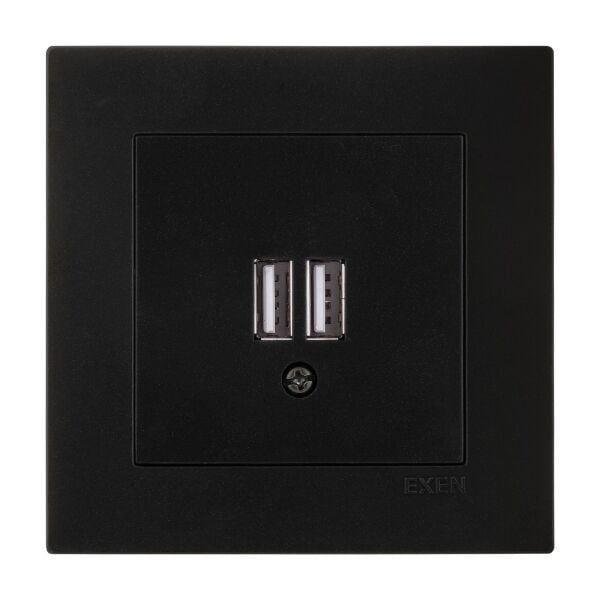 Exen Karell Blisterli Siyah 2x Usb Şarj Prizi