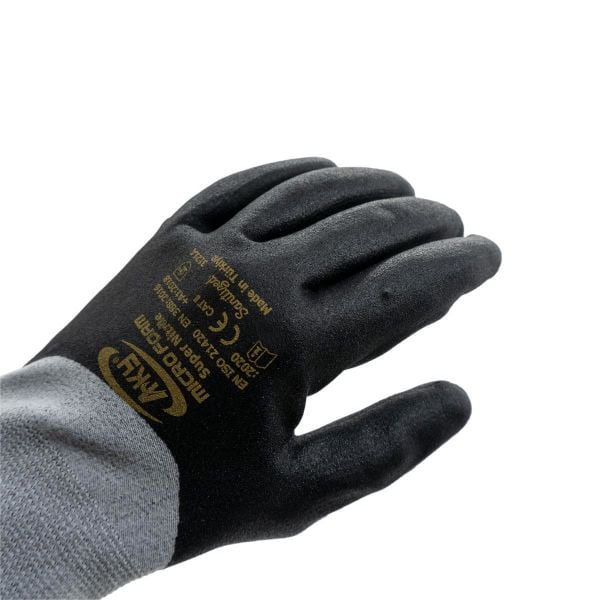 AKY Eldiven Micro Foam Süper Nitrile Gri-Siyah
