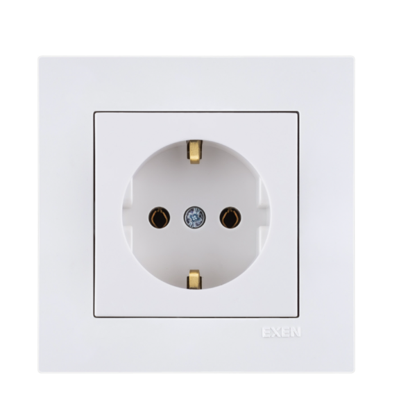 Exen Karell Blisterli Beyaz Topraklı Priz