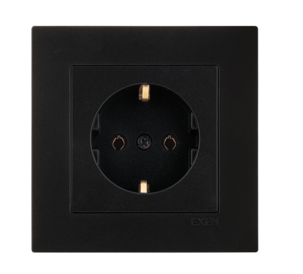 Exen Karell Blisterli Siyah Topraklı Priz