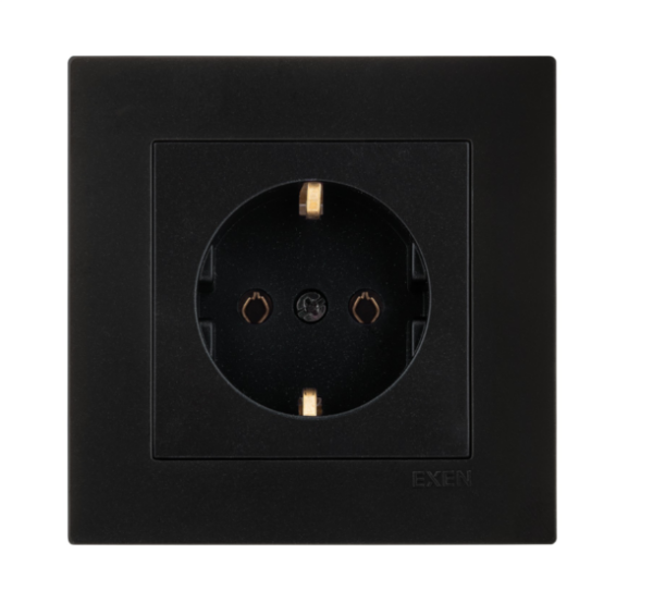 Exen Karell Blisterli Siyah Topraklı Priz