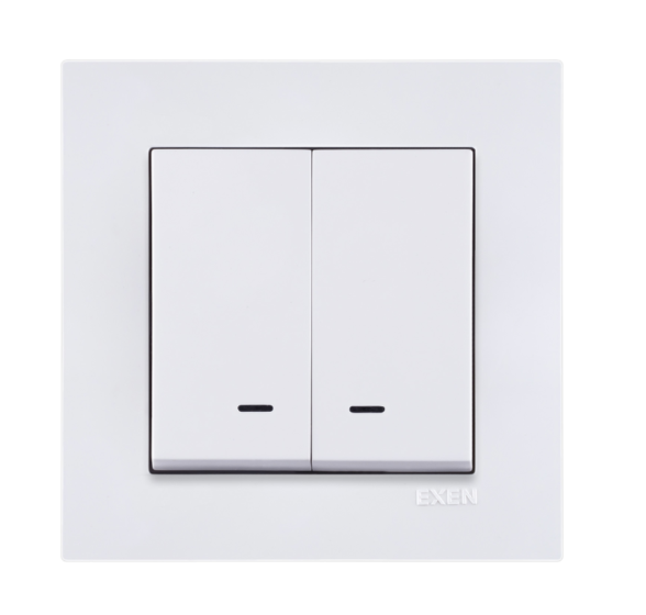 Exen Karell Blisterli Beyaz Işıklı Komütatör