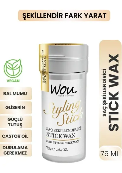 Wou Saç  Şekillendirici Stick Wax 75ml
