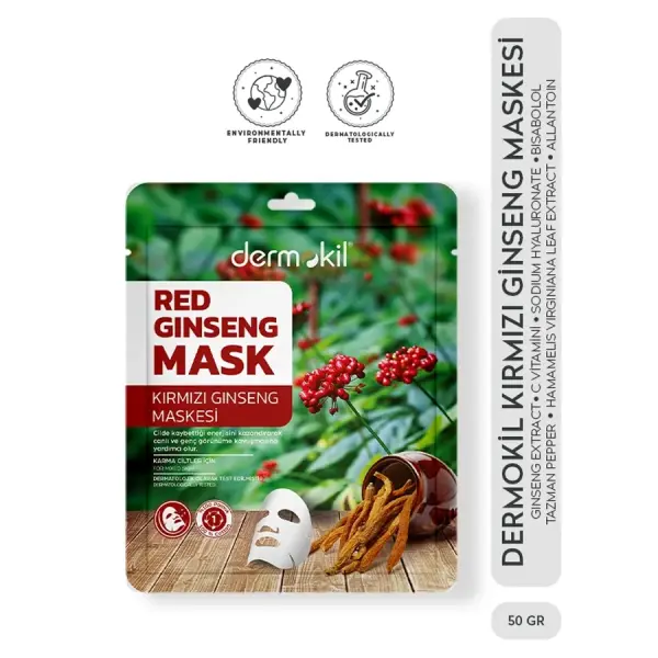 Dermokil Kağıt Maske Kırmızı Ginseng 20gr