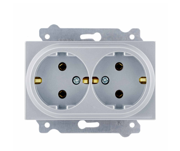 Exen Karell Blisterli Gümüş İkili Topraklı Priz