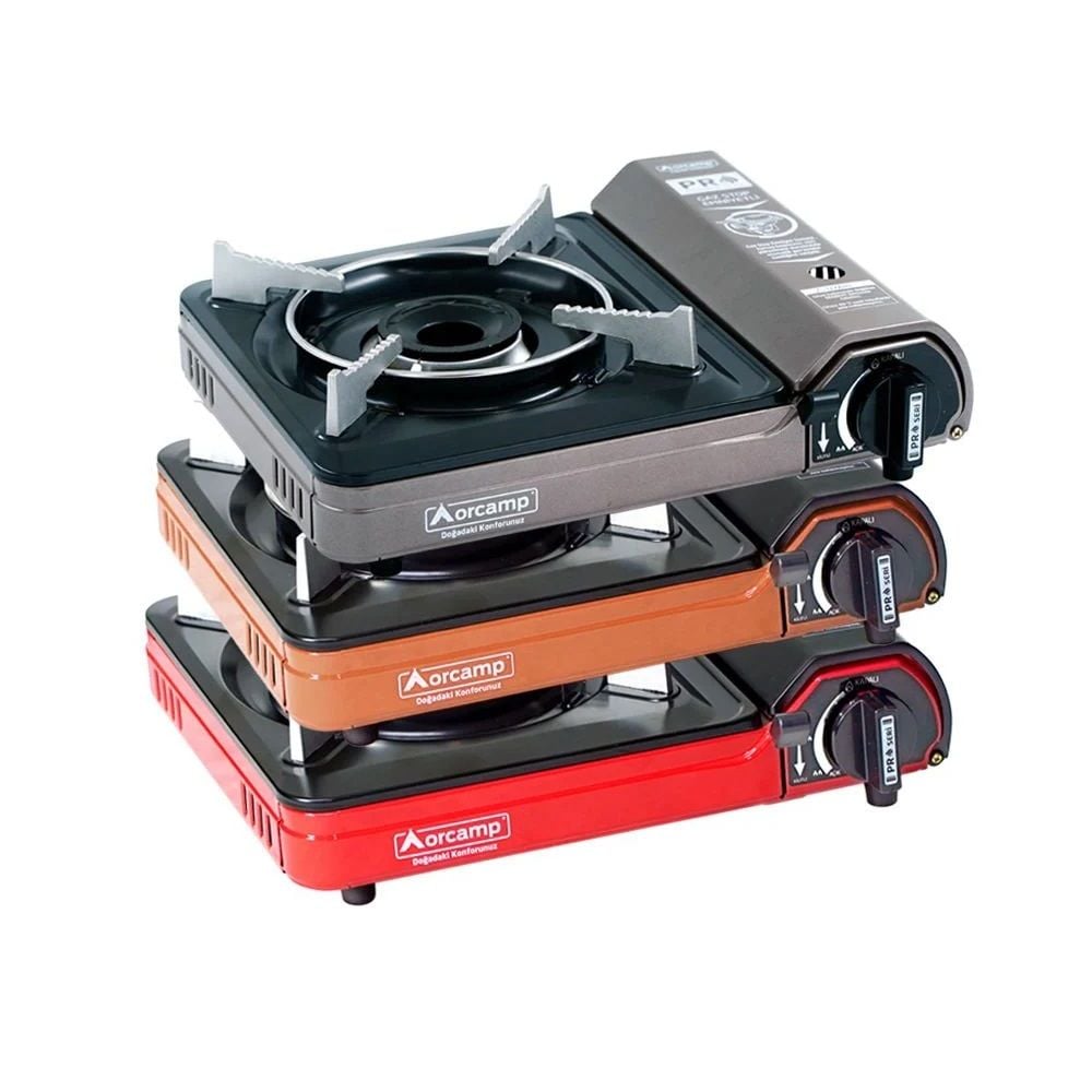 Orcamp Tekli Portatif Ocak Stok Emniyetli Turuncu